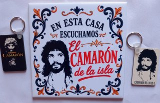 Azulejo Camarón de la Isla y 2 llaveros