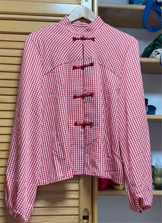 Camisa Estilo Chino Roja