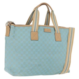 GUCCI GG Canvas Tote Bag 2way Outlet Light Blue