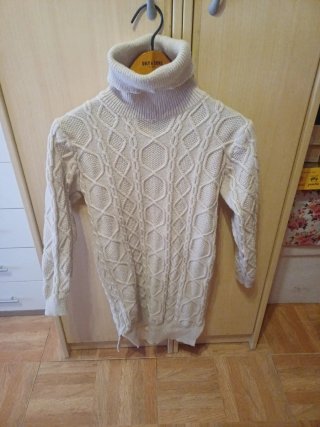 Vestido de punto beige talla M
