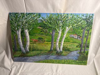 Cuadro Pintura Paisaje Rural