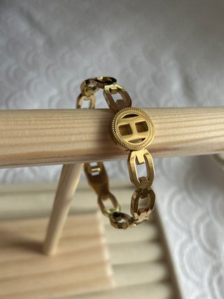 Pulsera Hermès Dorada de Acero