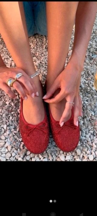 Bailarinas Mesh Rojas Mango 38 nuevas con etiqueta