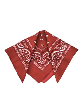 Bandana clásica Roja Estampado Paisley tradicional
