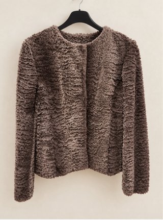 Chaqueta de pelo marrón