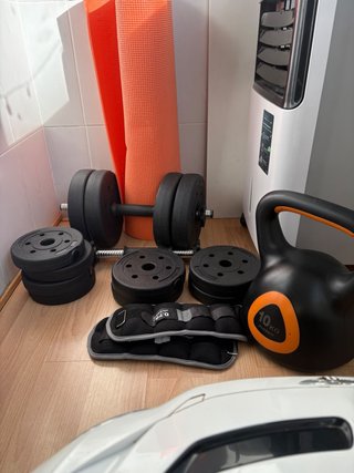 Set de Pesas, Kettlebell y Esterilla
