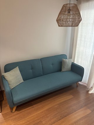 Sofácama de diseños dos plazas azul