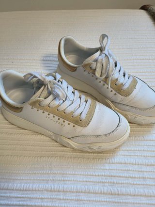 Zapatillas Casual Scalpers Blancas y Doradas