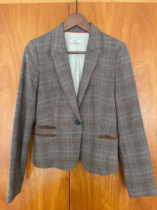 Americana Mango cuadros Talla S