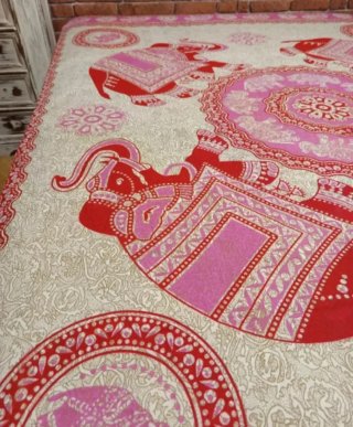 TELA INDIA ARTESANAL ELEFANTES 3 STOCK