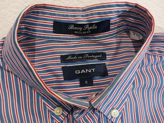 Camisa GANT Rayas Azul y Rojo Talla S