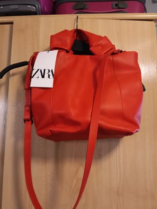 Bolso Zara Rojo Tamaño Medio