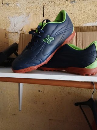 Zapatillas de Fútbol Sala Azul y Verde