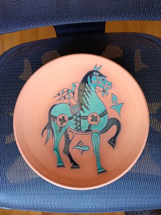 Plato de Cerámica Wallada Animales hispano árabes
