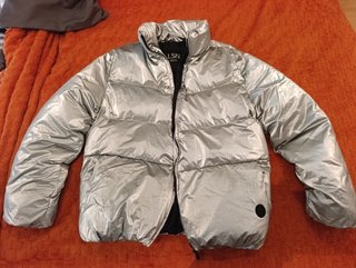 Chaqueta Acolchada Plateada LSN Talla M