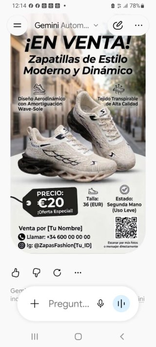 Zapatillas Deportivas Beige Talla 36