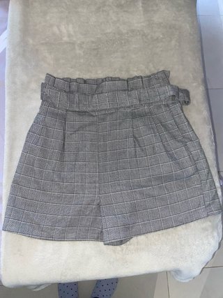 Falda pantalón de cuadros gris Talla XS