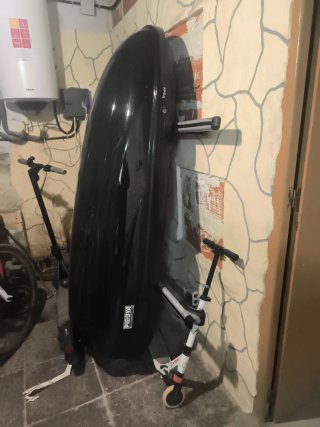 Baúl de techo para coche con bacas