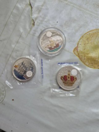 3 Monedas de Plata de 40 Euros
