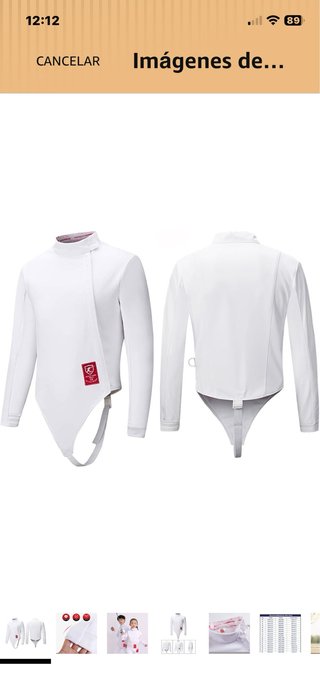 Chaqueta de esgrima blanca