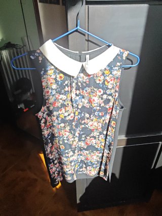 Blusa Stradivarius Estampada Cuello Bebé
