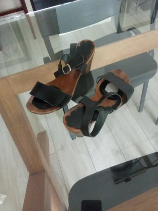 Sandalias de Tacón Negras Talla 39
