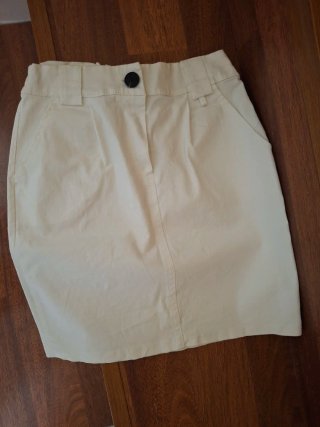 Falda vaquera blanca