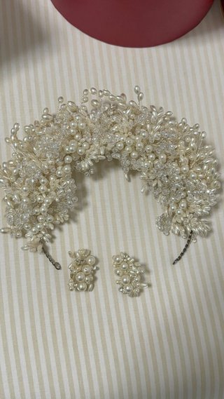 Tiara de Novia con Pendientes gitana boda
