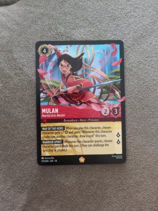 Carta Lorcana Mulan Martial Arts Master