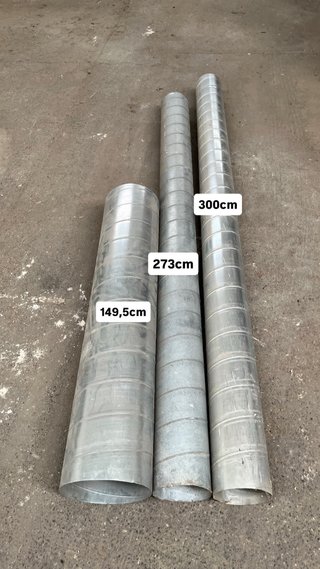 3 Tubos de Ventilación Galvanizados