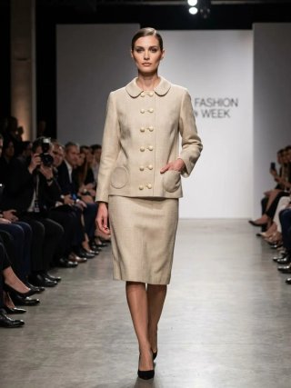 Traje chaqueta lino estilo sastre con forro.vintag