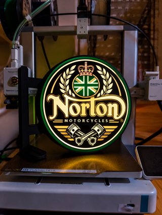 Cartel Luminoso LED Norton Motorcycles