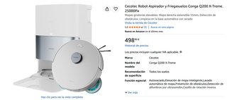 Robot Aspirador y Friegasuelos Cecotec Conga Q200