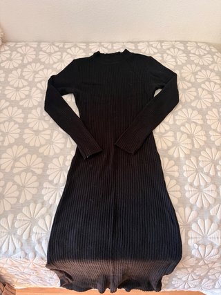 Vestido negro de punto