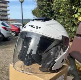 Casco Jet LS2 Infinity Blanco Talla XXL