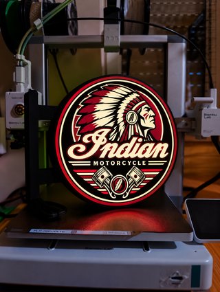 Cartel Luminoso LED Indian Motorcycle