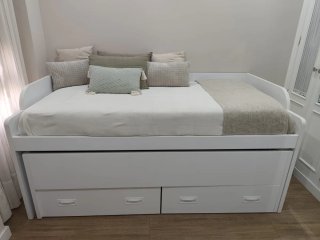 Cama Nido Blanca con Cajones (Incluido 1 colchón)