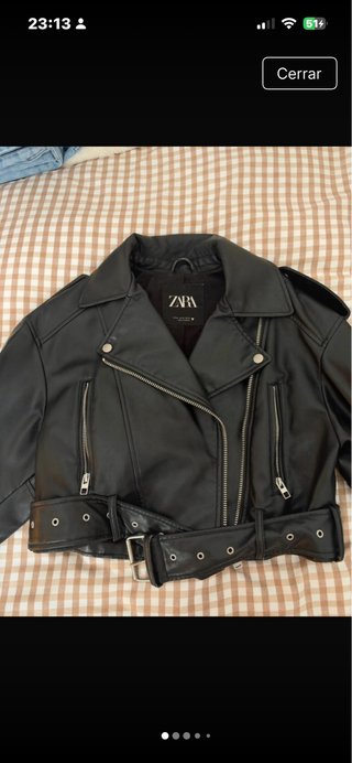 Chaqueta Biker Negra Zara