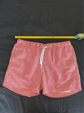 Bañador Short Rayas Rojo y Blanco