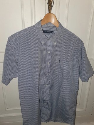 Camisa K. Stevens Azul y Blanca Talla M