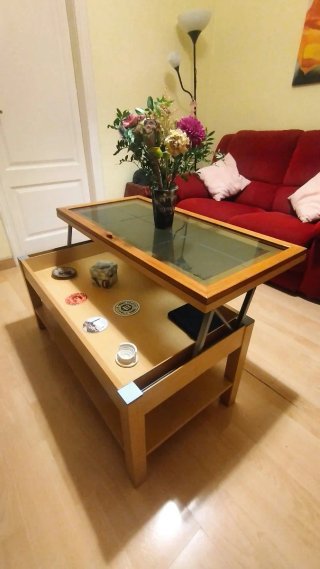 Mesa de Salón Elevable de Madera