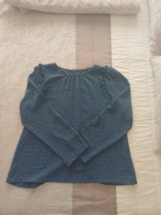 Camisa azul con textura