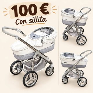 Carro de Bebé con Capazo y Sillita