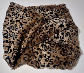 Estola vintage boho chic piel sintética leopardo
