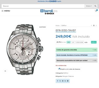 Reloj Casio Edifice EFR-513D-7AVEF