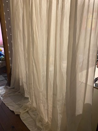 Cortina Vintage Bordada 4.30x2.42m