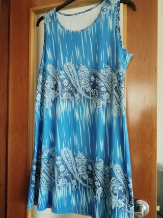Vestido estampado azul