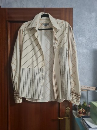 Camisa Hombre Estampada Beige