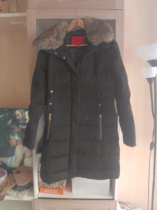 Abrigo largo Mango negro talla S