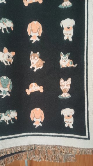 Bufanda con estampado de perritos